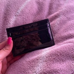Coach Black Card Slot Holder Wallet💗